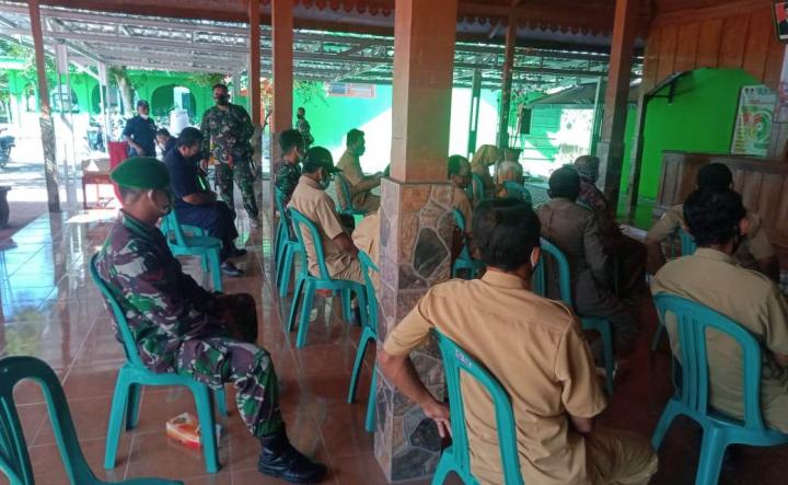 Anggota Satgas TMMD Tambakrejo, Turut Hadiri Sosialisasi PMI Bojonegoro 